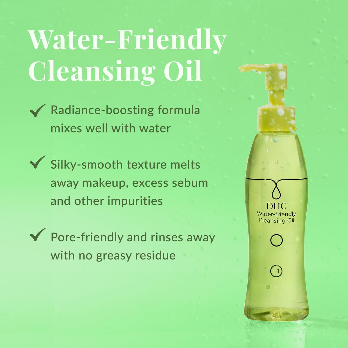 DHC Water-Friendly Cleansing Oil in shower for convenient cleansing