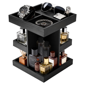DHLANROY Cologne Organizer with rotating base for easy fragrance access.