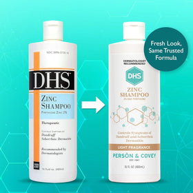DHS Zinc Shampoo lathering action demonstrates gentle cleansing
