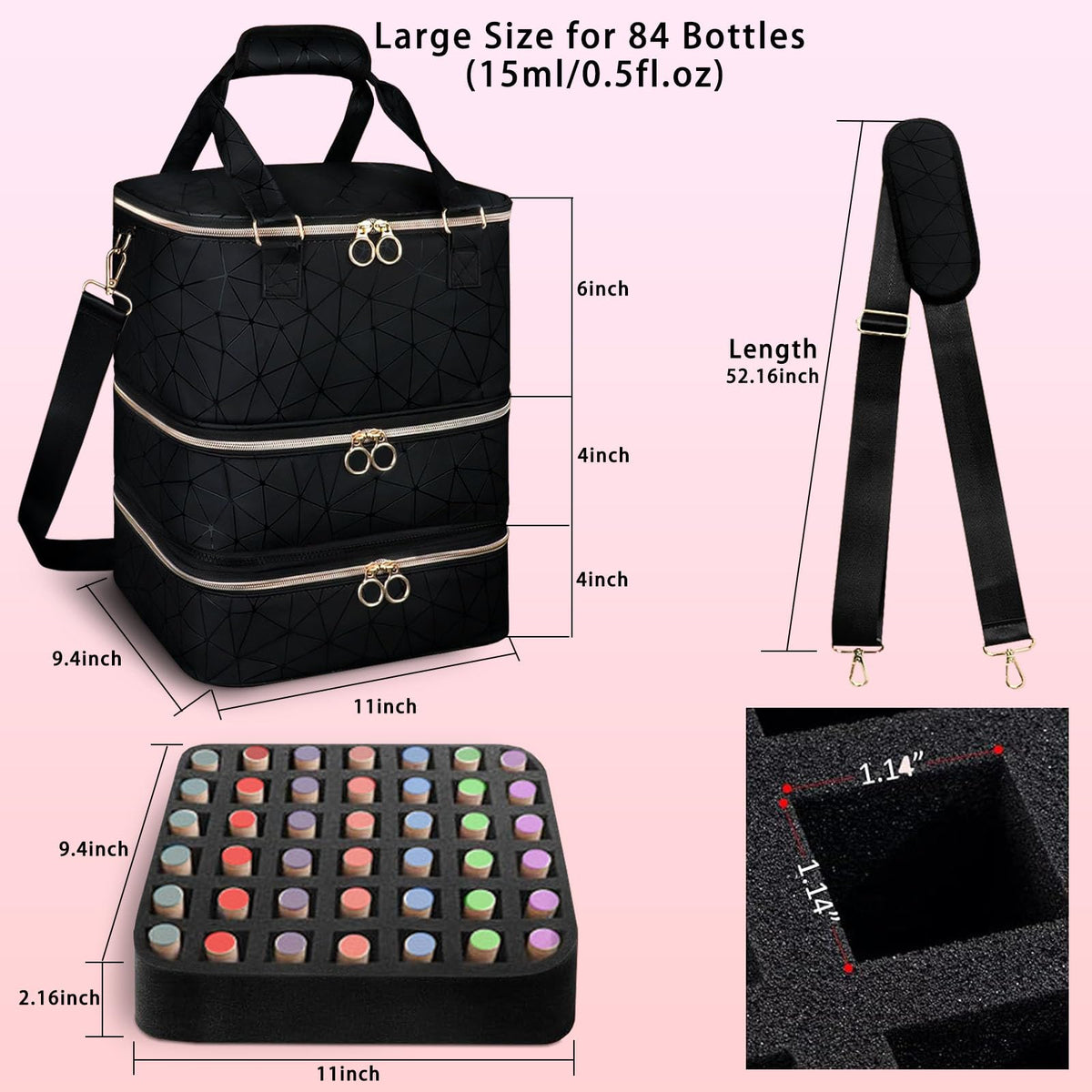 DHXYZZB detachable layers with adjustable dividers for customization.