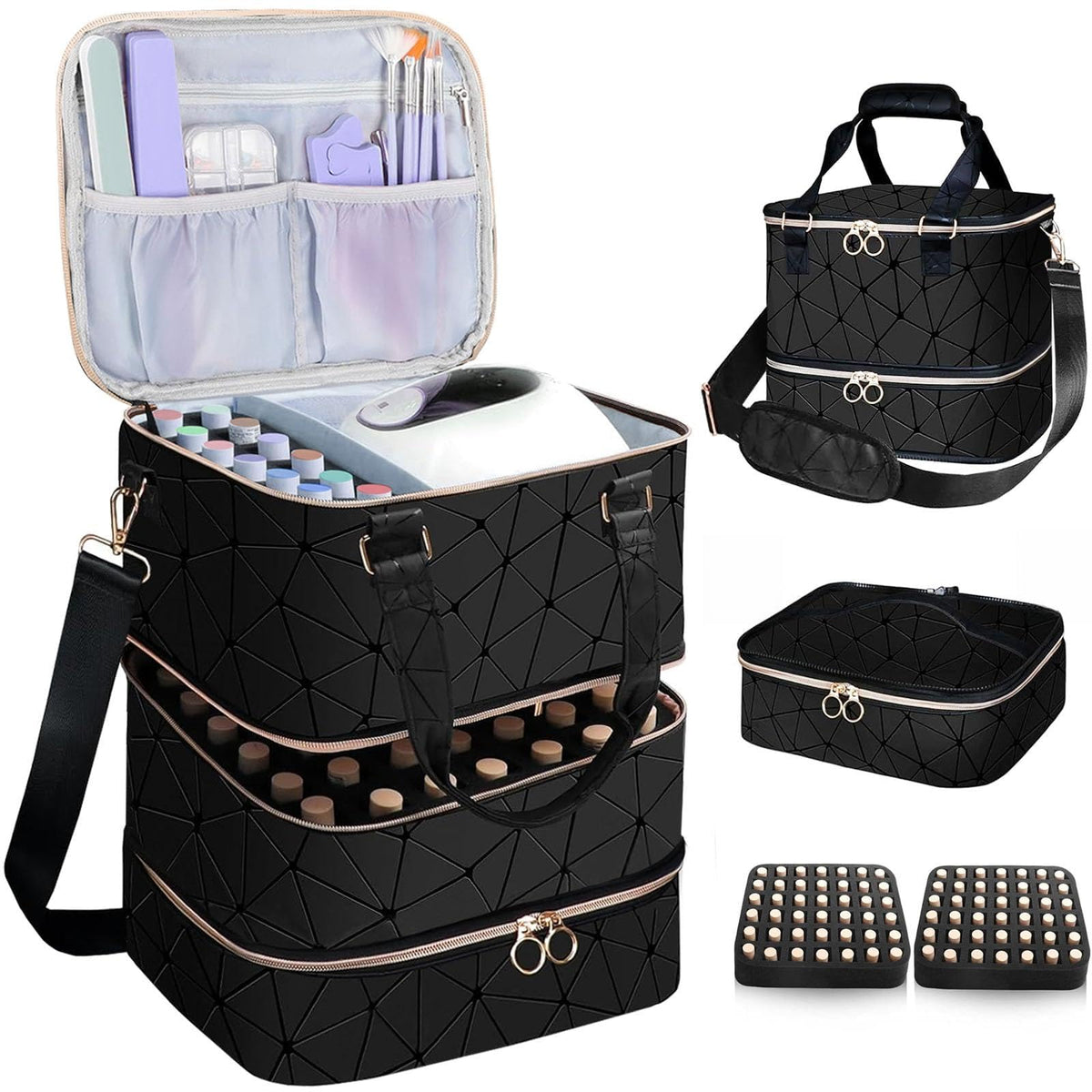 DHXYZZB nail polish organizer with 84-bottle capacity for easy storage.