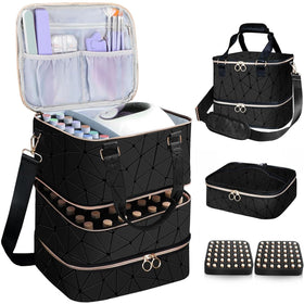 DHXYZZB nail polish organizer with 84-bottle capacity for easy storage.