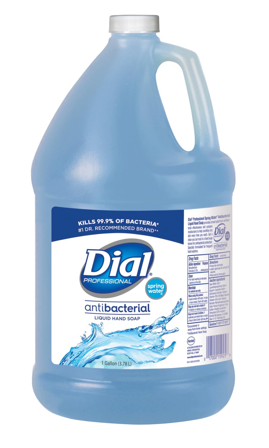 Dial Antibacterial Defense bottle pump releasing rich lather for quick hand cleansing.