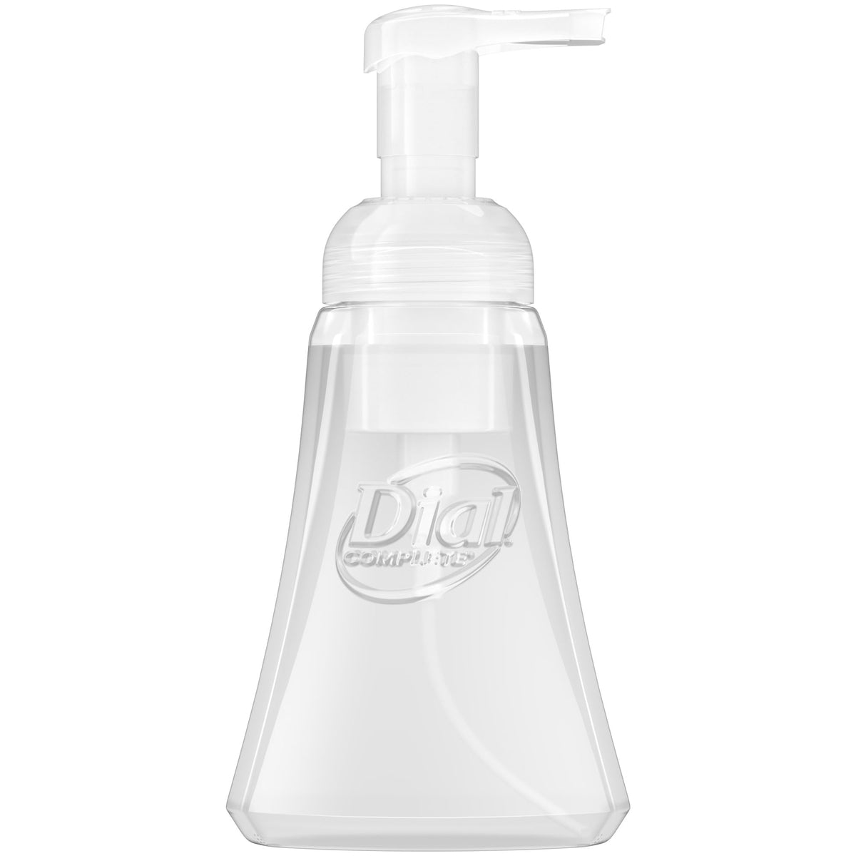 Dial Complete Clean + Gentle foaming hand wash fragrance-free label clearly shown.