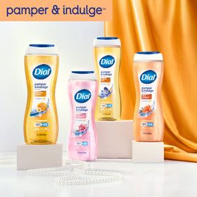 Silky lather from Dial Manuka Honey body wash during shower routine.