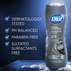 Dial Men Clean Rinse Technology close-up shows residue-free finish.