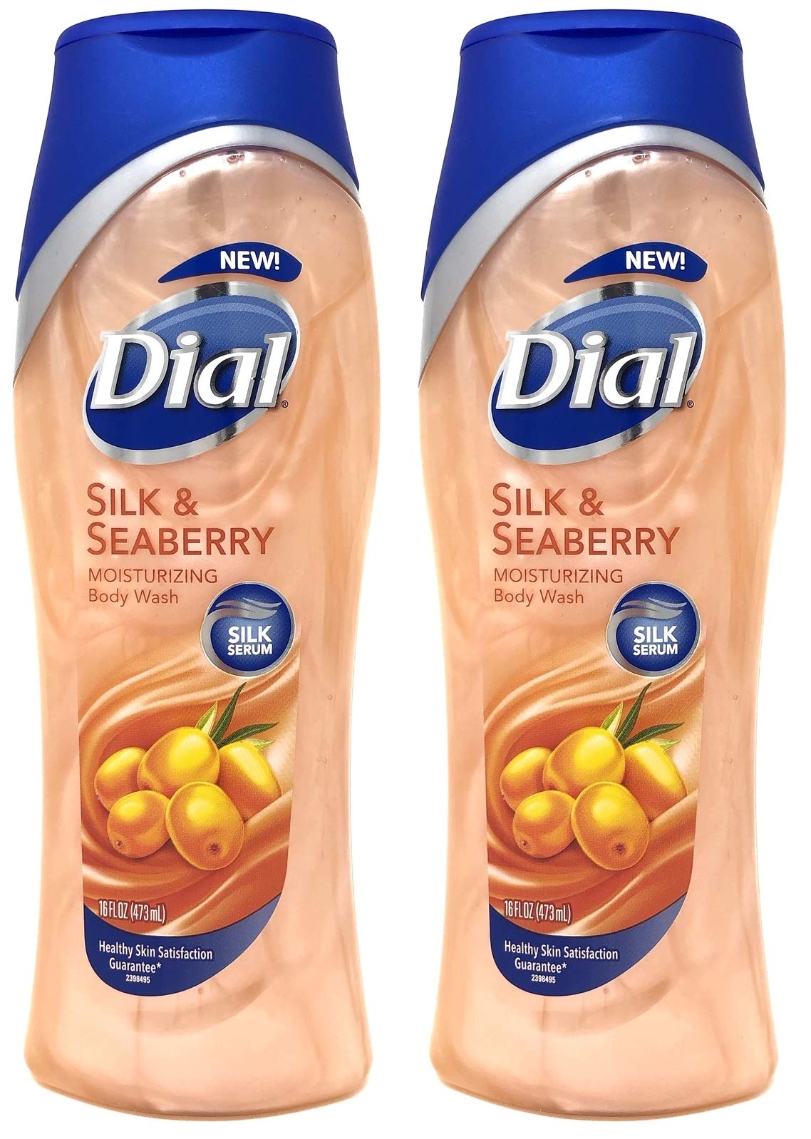 Dial Moisture Rich Body Wash Sea Berries 2-pack bottles deliver rich lather and hydration.