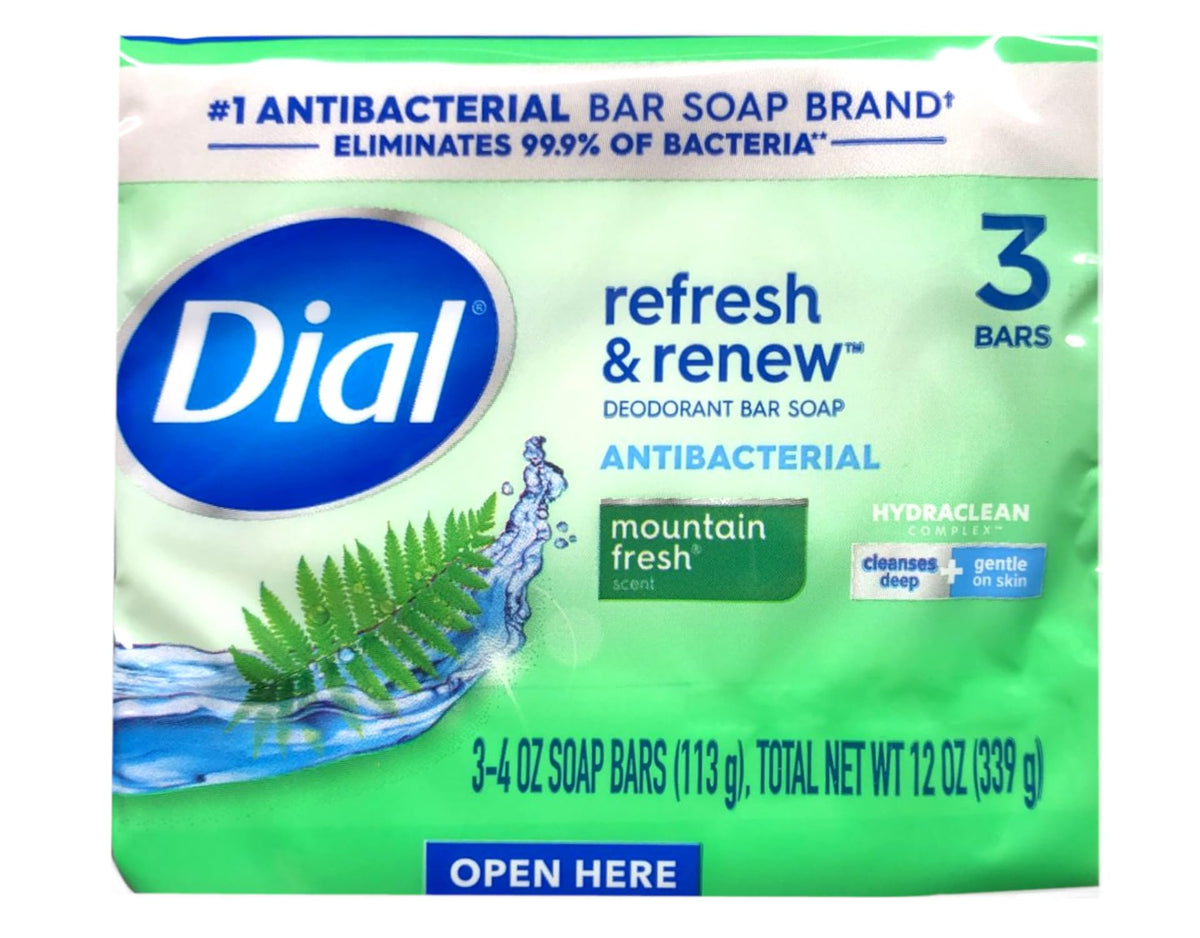 Four Dial Mountain Fresh bars lined up in the pack