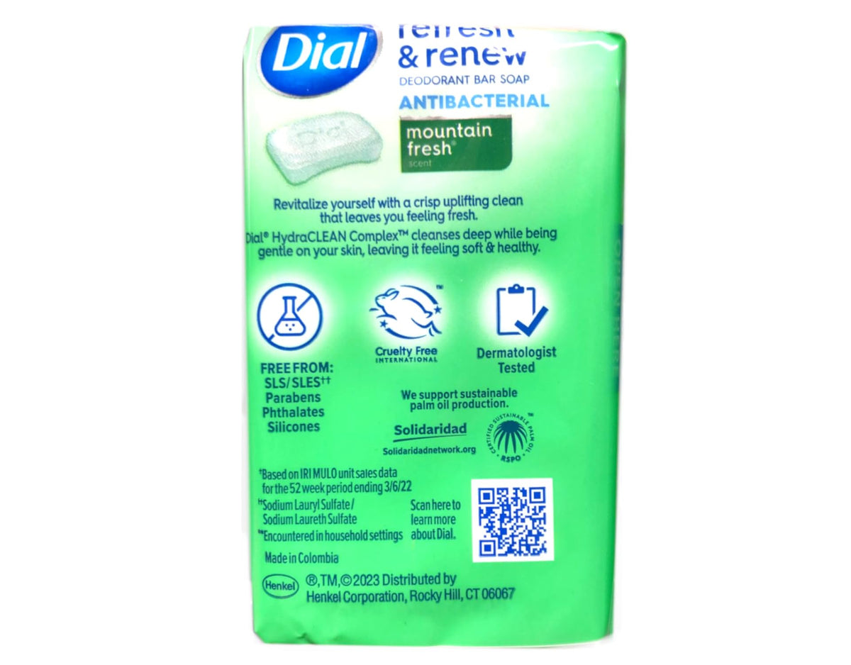 Dial Mountain Fresh pack placed in a shared bathroom or gym bag for easy access
