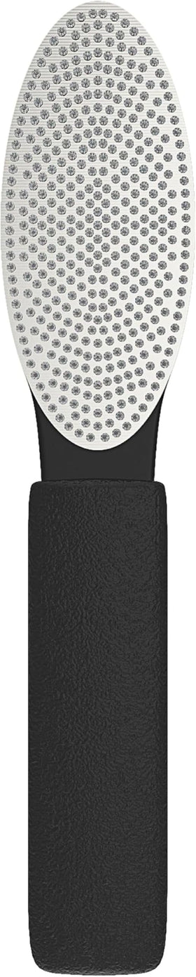 Diamancel luxury diamond foot buffer close-up showing the #11 grit for smoothing rough skin.