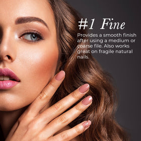 Diamancel fine-grit nail file smoothing rough edges with precision