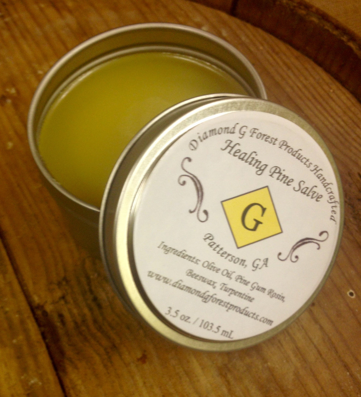 Diamond Healing Pine Salve closeup texture ideal for soothing dry patches