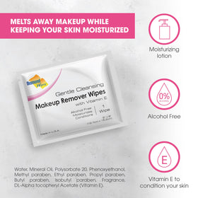 Diamond Wipes case of 50 wipes in packaging for on-the-go skincare.