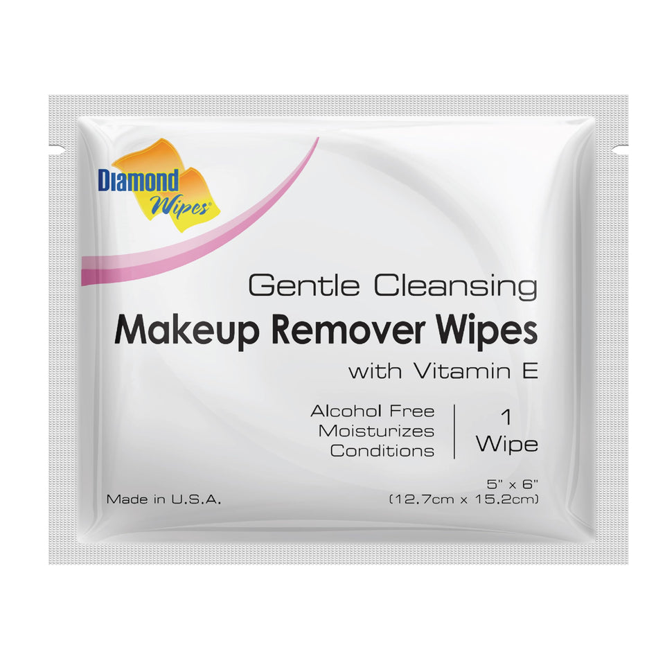 Diamond Wipes face cleansing wipe closeup for gentle makeup removal.