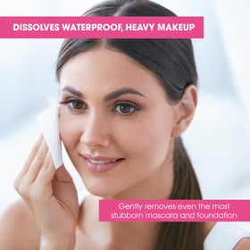 Diamond Wipes makeup remover wipe dissolving heavy makeup on waterproof formulas.