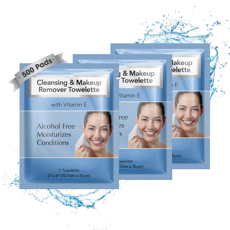 Diamond Wipes makeup remover wipes in a 500-count case for easy cleansing.