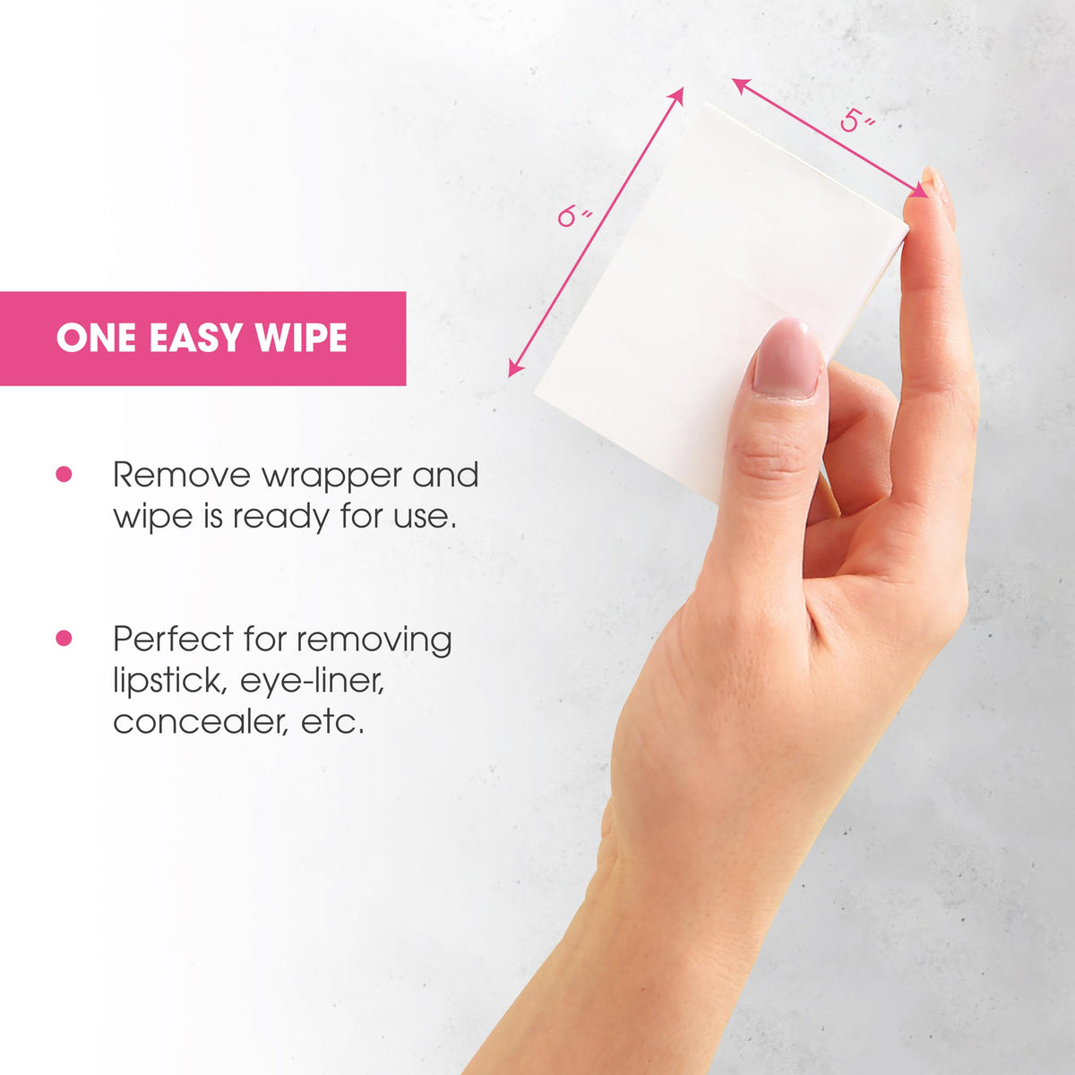 Diamond Wipes wipe infused with vitamin E for nourished skin.