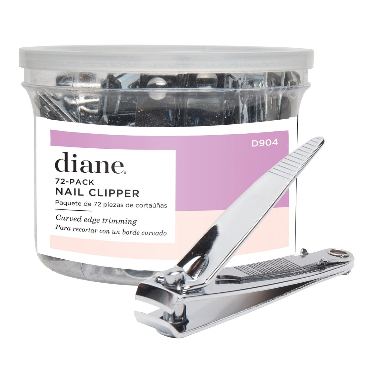 Diane D904 nail clippers pack72 front view for bulk salon supply.