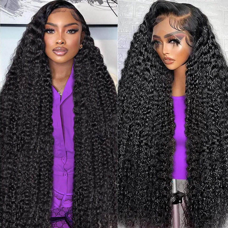 Dianthe deep wave lace front wig 13x6 with natural parting hairline for daily wear