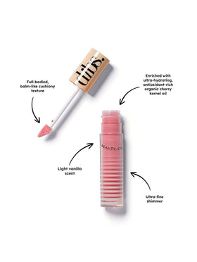 DIBS Go To Glossy Balm Lip Gloss Topper crayon application for versatile lip shine.