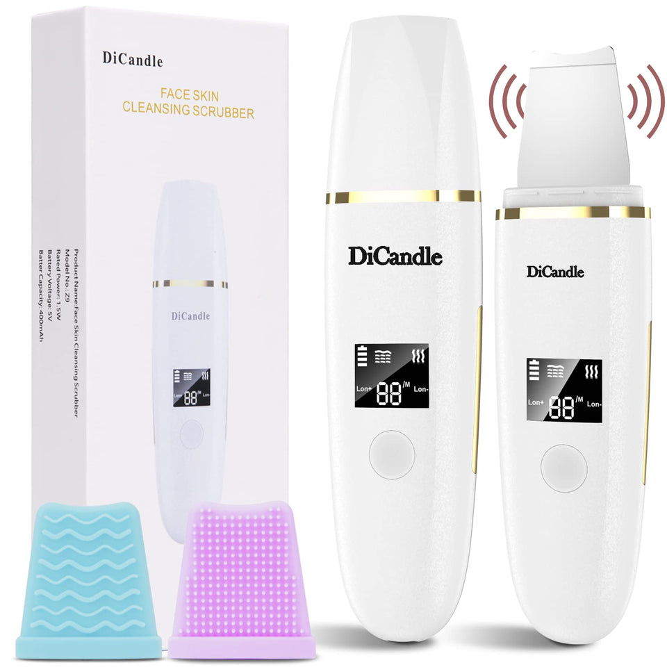 DiCandle Skin Scrubber with LED display for easy daily cleansing and timer awareness.