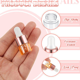 Didaey bulk pack 100 mini bottles glass for multiple liquids