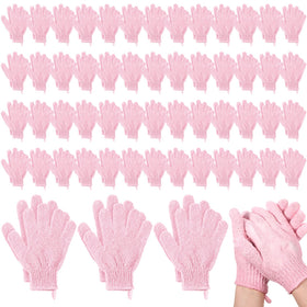 Didaey exfoliating gloves bulk pink pack for spa and daily body scrubs.