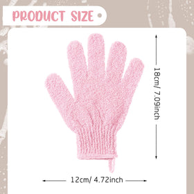 Didaey exfoliating gloves hanging loop design for easy drying after showers.
