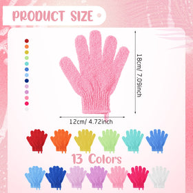 Didaey nylon exfoliating gloves with a hanging loop for easy drying after showers