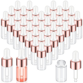 Didaey mini glass oil dropper bottle 3ml in rose gold for travel friendly sample storage.