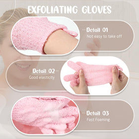 Didaey nylon exfoliating gloves feel soft and effective for deep cleansing.
