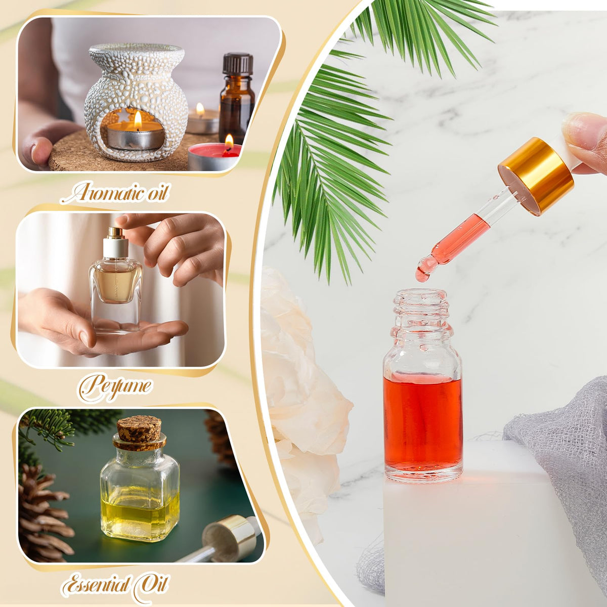 Didaey perfume oil sample bottles, clear glass, perfect for sharing scents