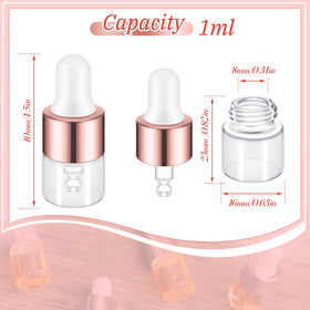 Didaey rose gold cap dropper bottle ideal for travel and samples