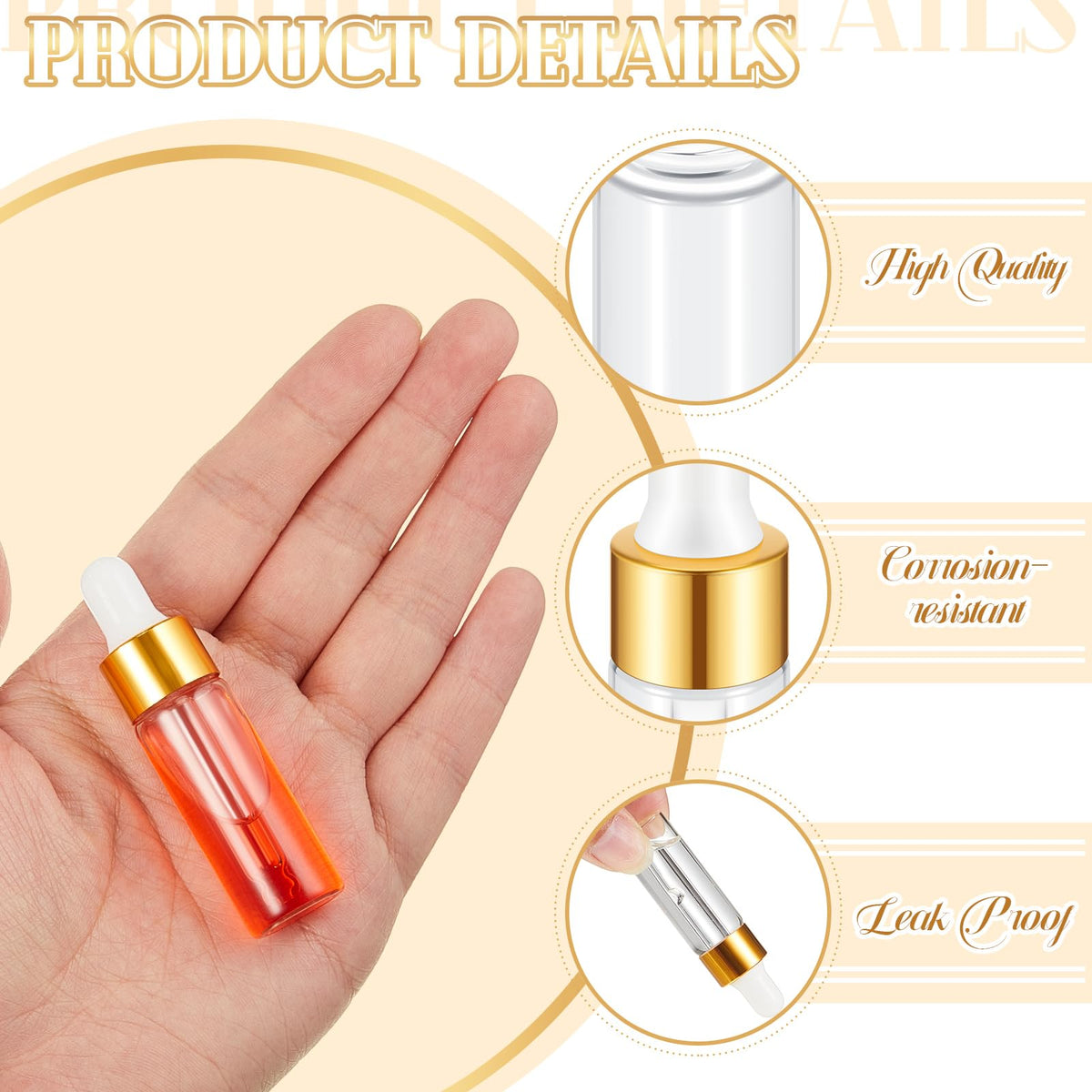 Seven-pack of Didaey dropper bottles ideal for essential oils