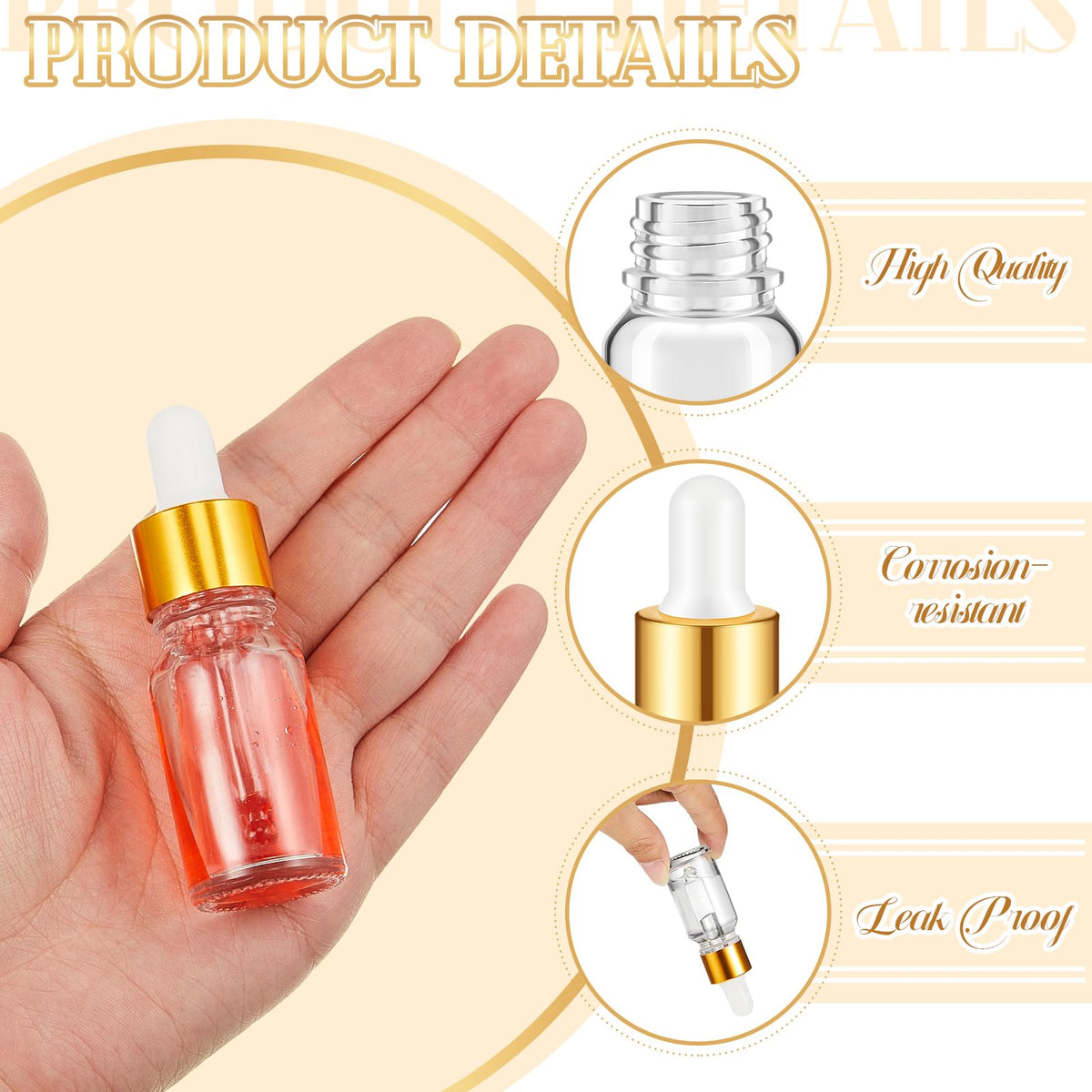 Didaey travel-size sample bottles with dropper, convenient for on-the-go sampling