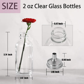 DIDITIME clear glass bottle with lids showcases contents safely.