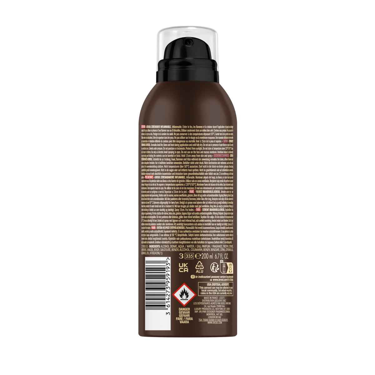 Diesel Fuel For Life shot with soft lighting highlights woody aroma