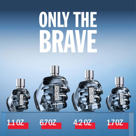 Diesel Only the Brave bottle cap close-up showing premium finish