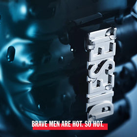 Diesel Only The Brave cap detail image highlights a precise tactile finish.