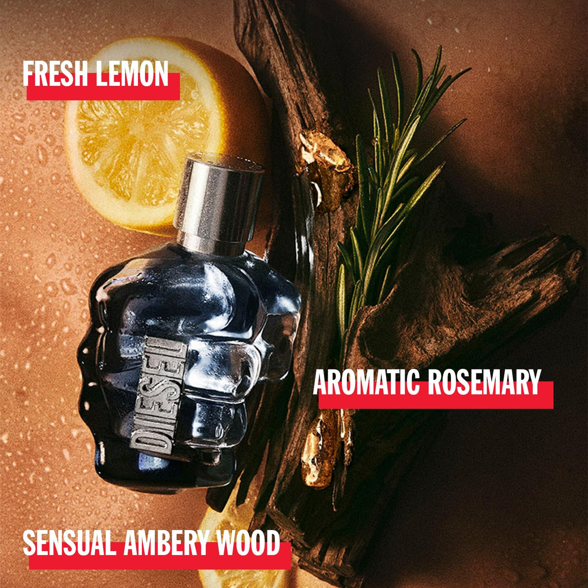 Diesel Only the Brave spray action illustrating easy mist release