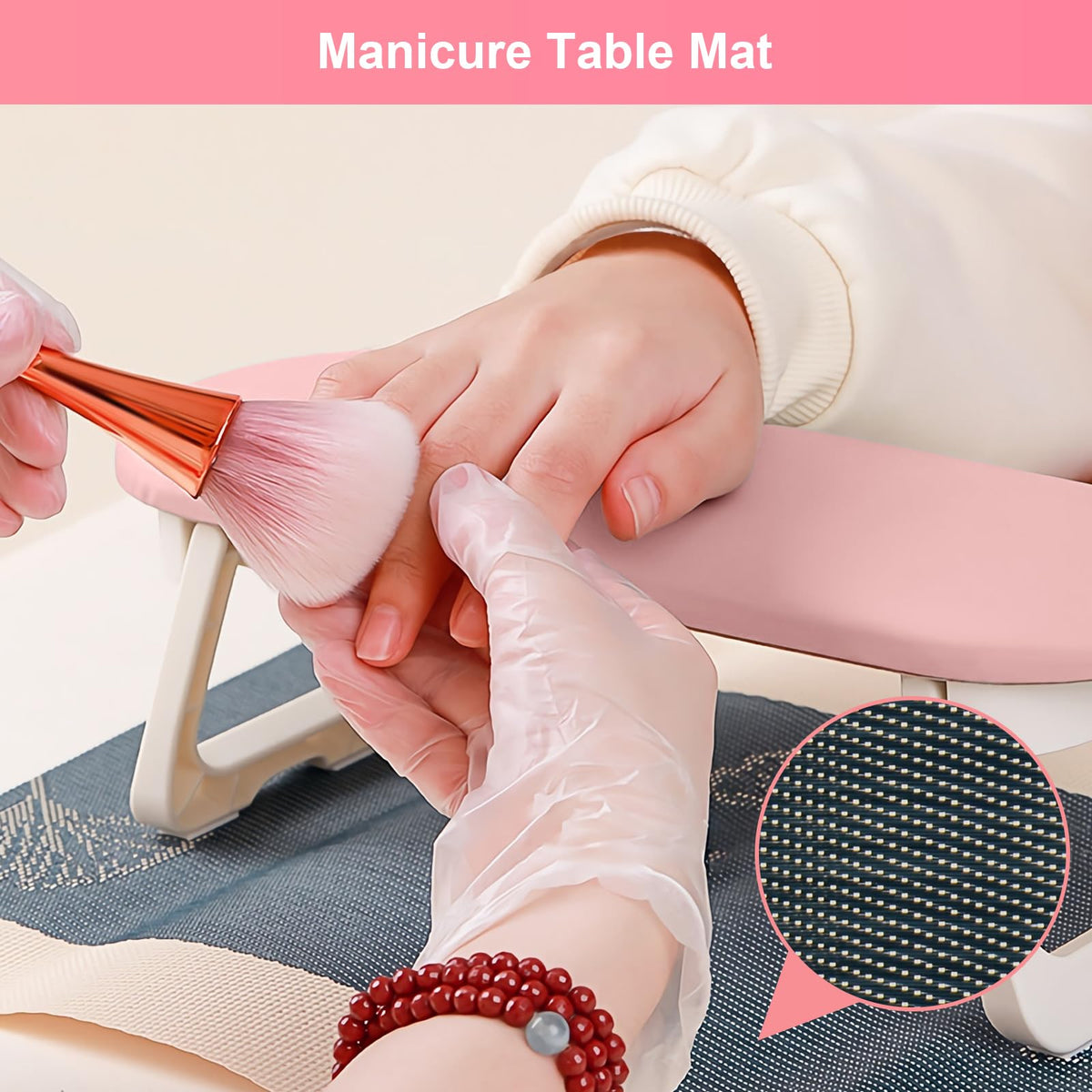 Diesisa arm rest with anti-slip pads delivers stable manicure support