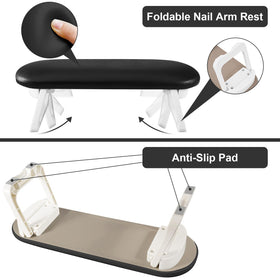 Diesisa Nail Arm Rest height adjustable two levels adapts to workflow.
