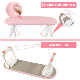 Diesisa PU leather nail arm rest close-up for premium feel and comfort