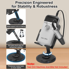 Diesisa Nail Drill Holder tilting and lifting mechanism for comfortable posture.
