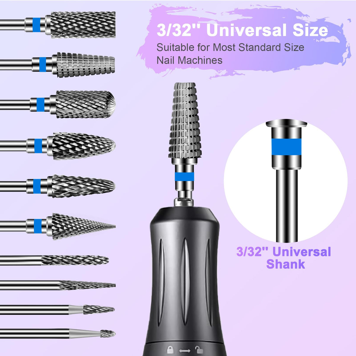 Diesisa tungsten carbide cuticle bit close-up showing a durable tip.