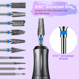 Diesisa tungsten carbide cuticle bit close-up showing a durable tip.