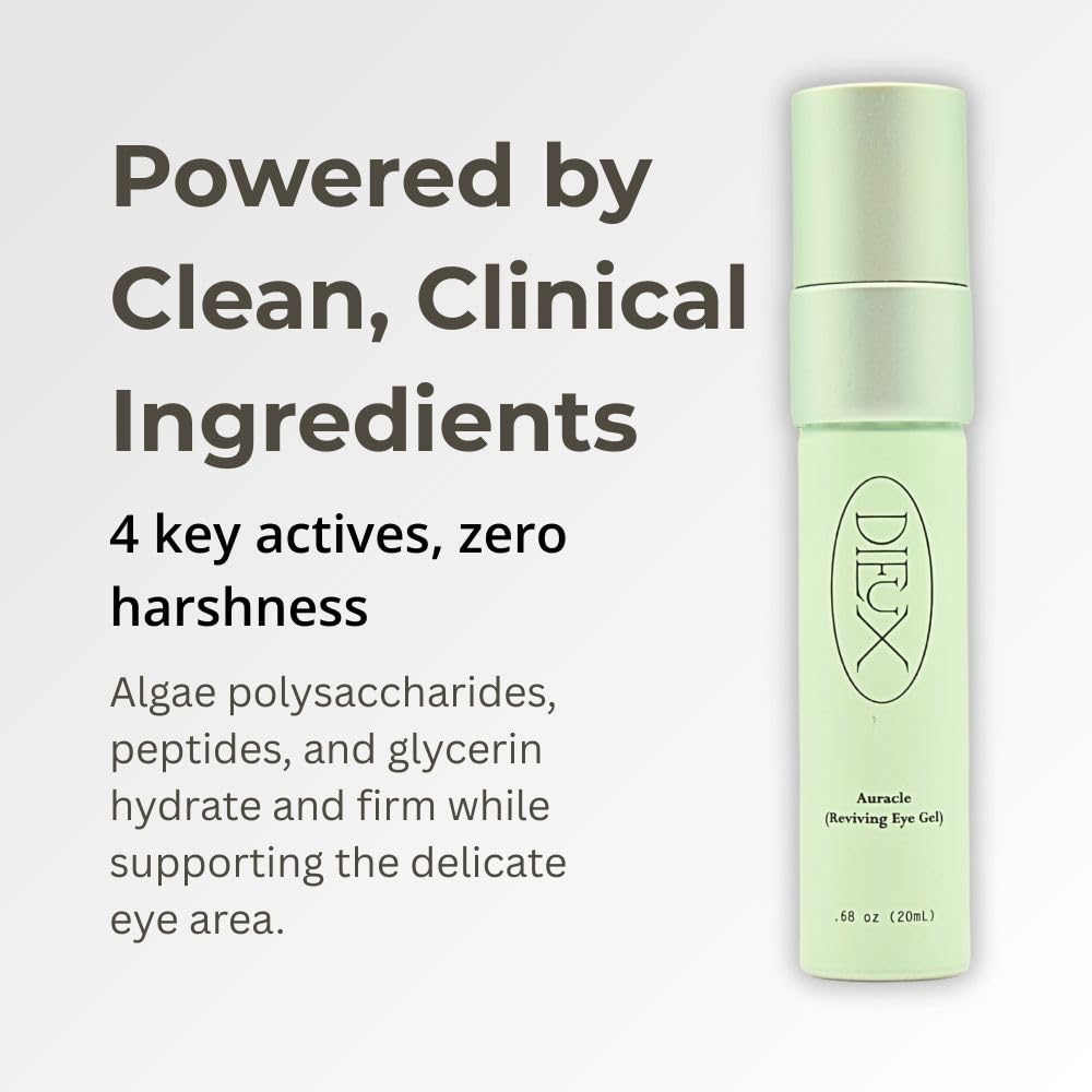 Dieux Auracle applicator wand spreading gel around eyes