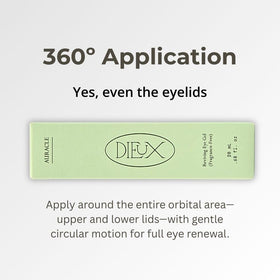 Under-eye area being treated with lightweight gel