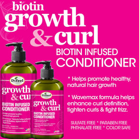 Difeel biotin ingredient label with plant based infusion for vitality
