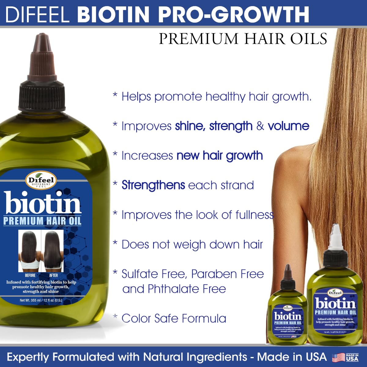 Difeel Biotin Pro-Growth routine setup on sink